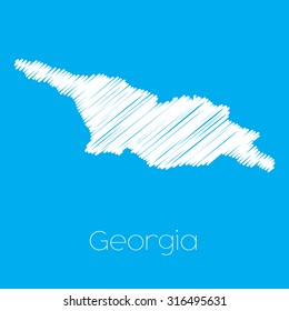 A Map of the country of Georgia