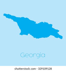 A Map of the country of Georgia