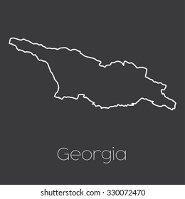 A Map of the country of Georgia