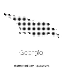A Map of the country of Georgia