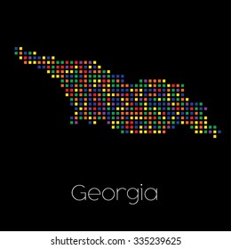 A Map of the country of Georgia
