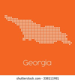 A Map of the country of Georgia