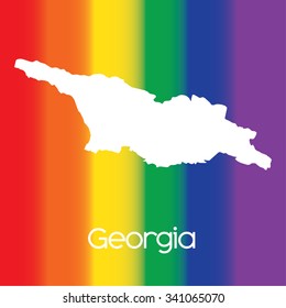 A Map of the country of Georgia