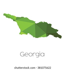 A Map of the country of Georgia