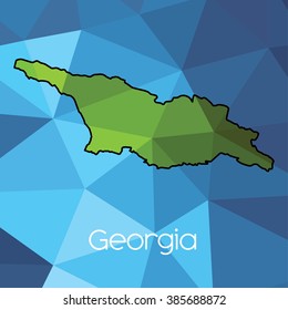A Map of the country of Georgia