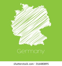 A Map of the country of Germany