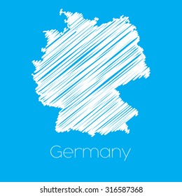 A Map of the country of Germany