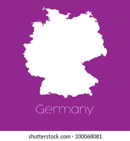 A Map of the country of Germany