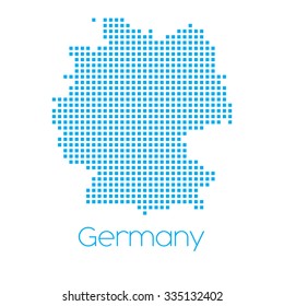 A Map of the country of Germany