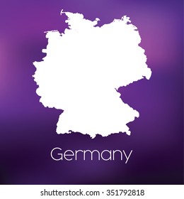A Map of the country of Germany