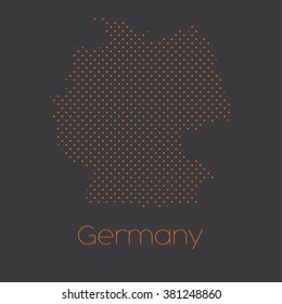 A Map of the country of Germany