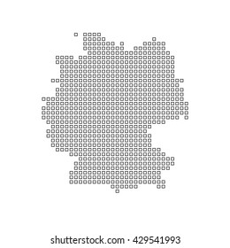 A Map of the country of Germany