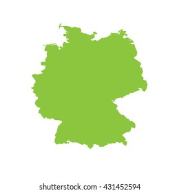 A Map of the country of Germany