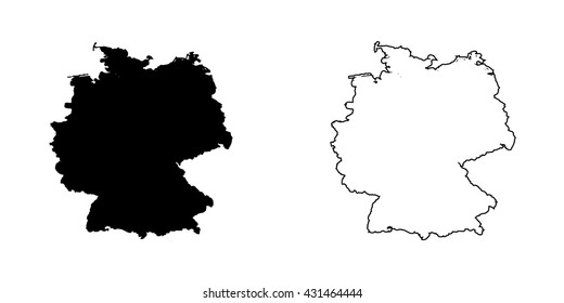 A Map of the country of Germany