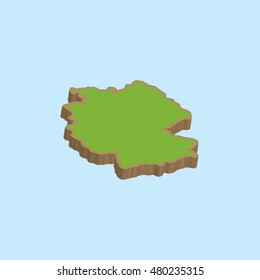 A Map of the country of Germany