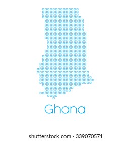 A Map of the country of Ghana