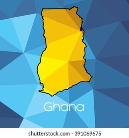 A Map of the country of Ghana