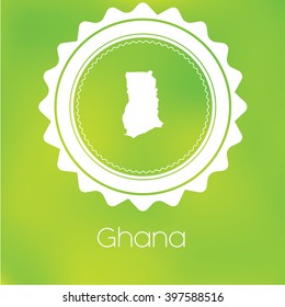 A Map of the country of Ghana