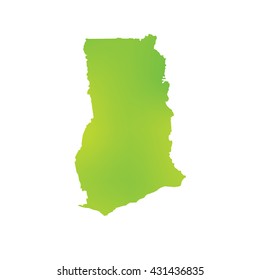 A Map of the country of Ghana