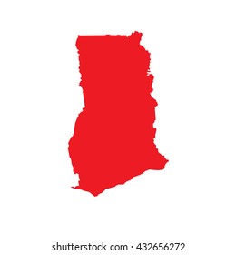 A Map of the country of Ghana