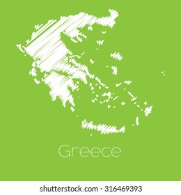 A Map of the country of Greece