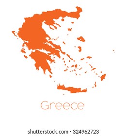 A Map of the country of Greece