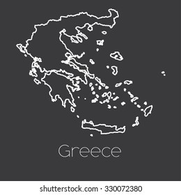 A Map of the country of Greece