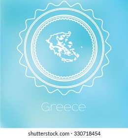 A Map of the country of Greece