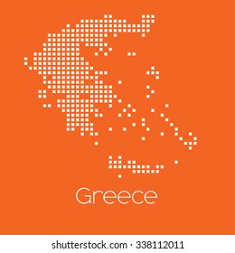 A Map of the country of Greece