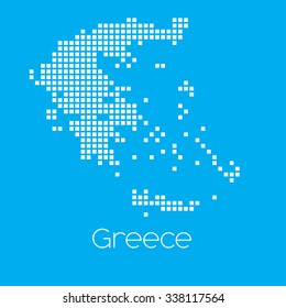 A Map of the country of Greece