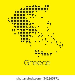 A Map of the country of Greece