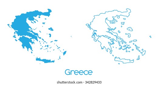 A Map of the country of Greece