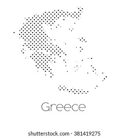 A Map of the country of Greece