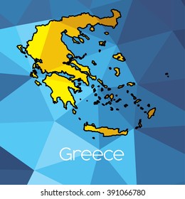 A Map of the country of Greece