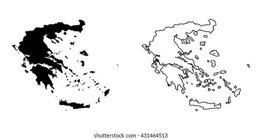 A Map of the country of Greece