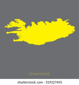 A Map of the country of Greenland