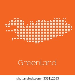 A Map of the country of Greenland