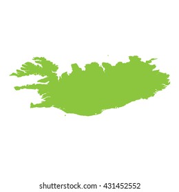A Map of the country of Greenland