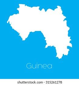 A Map of the country of Guinea
