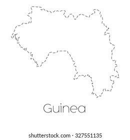 A Map of the country of Guinea