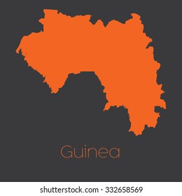 A Map of the country of Guinea