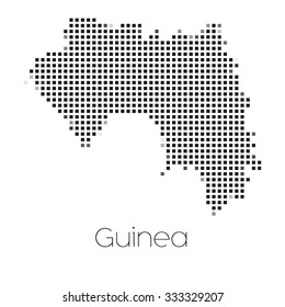 A Map of the country of Guinea