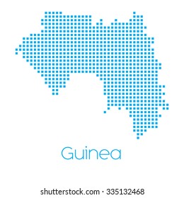 A Map of the country of Guinea