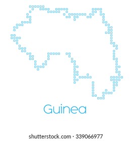 A Map of the country of Guinea
