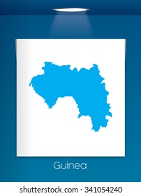 A Map of the country of Guinea