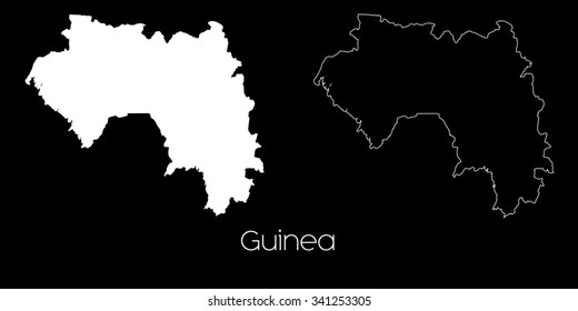 A Map of the country of Guinea
