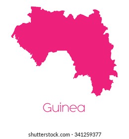A Map of the country of Guinea