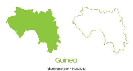 A Map of the country of Guinea