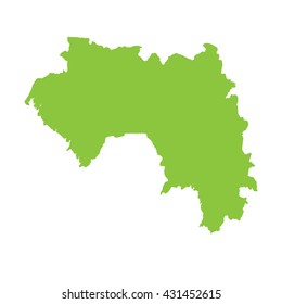 A Map of the country of Guinea