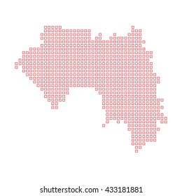 A Map of the country of Guinea